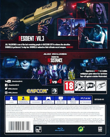 (Nytt) Resident Evil 3 Remake PS4 Playstation 4