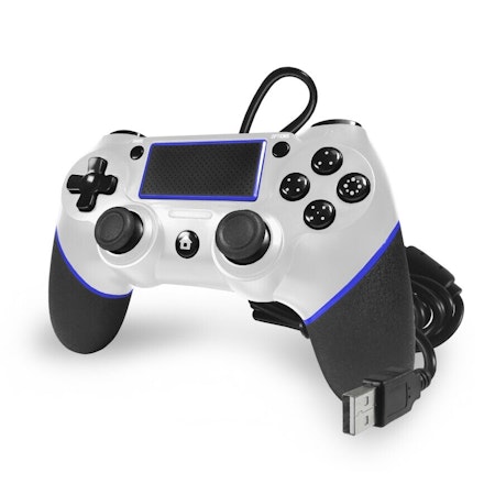 (Nytt) Playstation 4 PS4 Handkontroll Wired - VIT