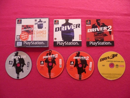 Drive + Driver 2 - 2 Games PSone Playstation PAL