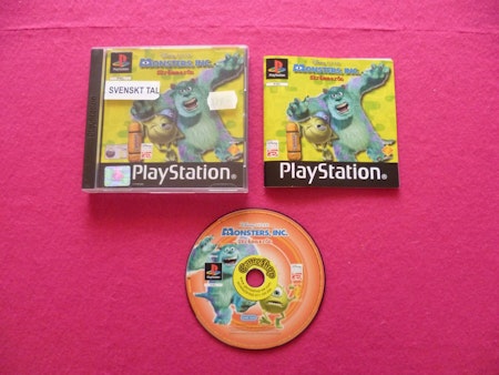 Monsters Inc. Skrämmarön. Svenskt Tal PSone Playstation 1 PAL