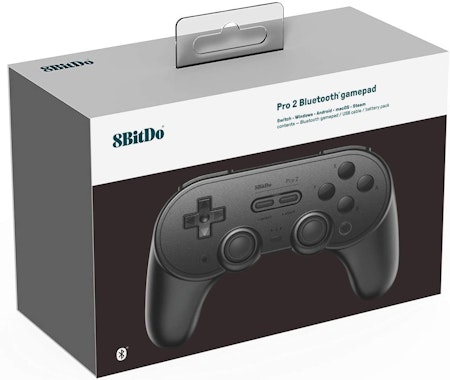 (Nytt) 8BitDo PRO 2 Bluetooth Gamepad G Black / Svart