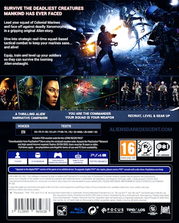 (Nytt) Aliens: Dark Descent - PS4 Playstation 4