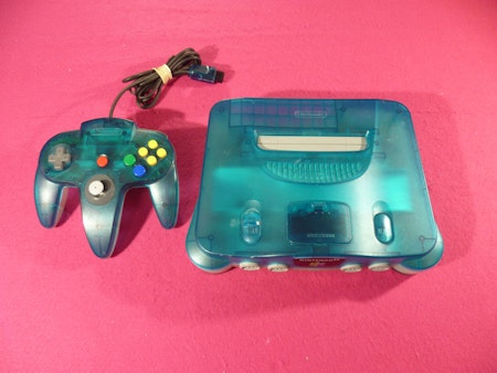 Nintendo 64 Konsol Clear Blue / White inkl. Handkontroll