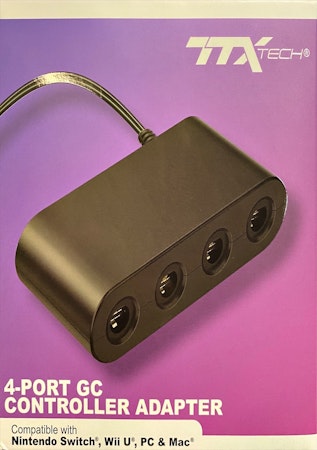 (Nytt) TTX Tech 4 Port GC Controller Adapter - Nintendo Switch / Wii U / PC / Mac