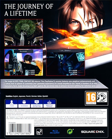 (Nytt) Final Fantasy VIII Remastered - PS4 Playstation 4