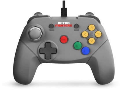 (Nytt) Retrofighters Brawler64 Wired Controller Grey / Grå - Nintendo 64