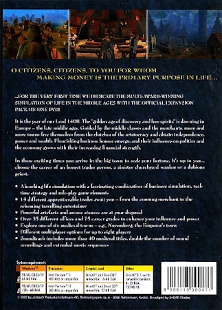 (Nytt) Europa 1400: The Guild Original Game & Expansion Pack - PC