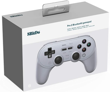 (Nytt) 8BitDo PRO 2 Bluetooth Gamepad Grey Edition