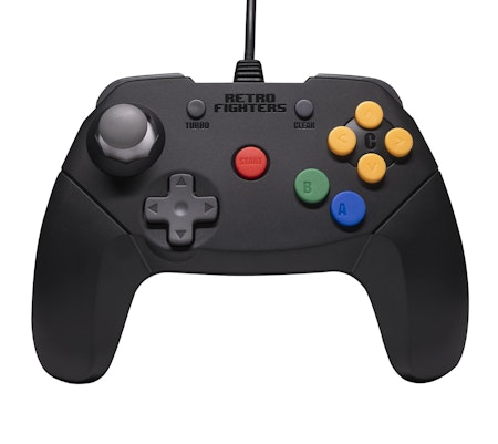 (Nytt) Retro Fighters Brawler64 Wired Gamepad Svart / Black