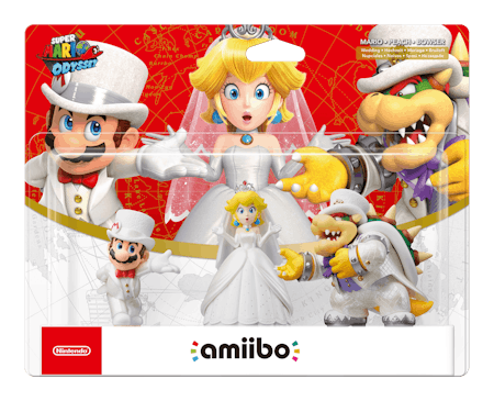 (Nytt) Mario + Peach + Bowser Wedding - Amiibo