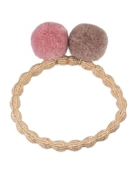 Kknekki PomPom beige glitter w dustyRose-dove