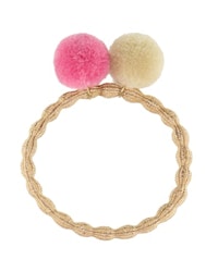 Kknekki PomPom hair tie Beige glitter