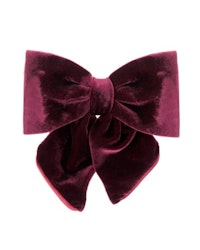 Luxury Bow Silk Velvet Bordeaux