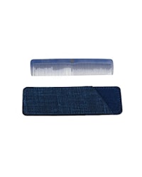 Travel comb small Belgian linen Indigo