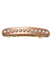 Hairclip 9cm w-Pearls Beige Handmade