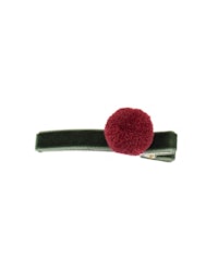 Aligator clip velvet w PomPom