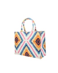 Tote bag mini mw Liberty Geo Jewel linen