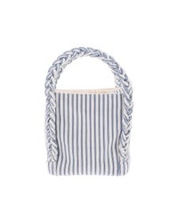 Small shopper mw Ticking fabric blue
