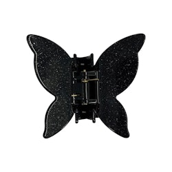 Hårklämma Fjäril Alva - Svart Glitter