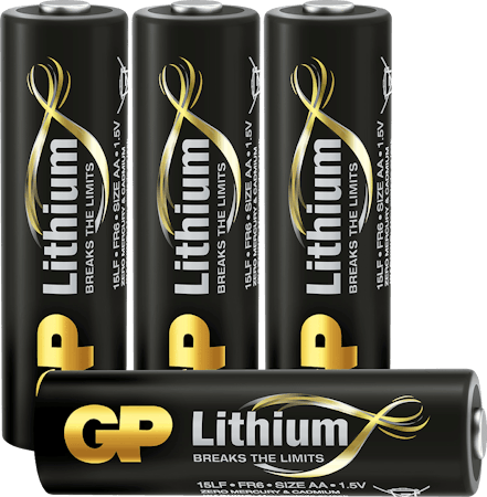 GP AA-Litiumbatteri, LR06, - 4-pack