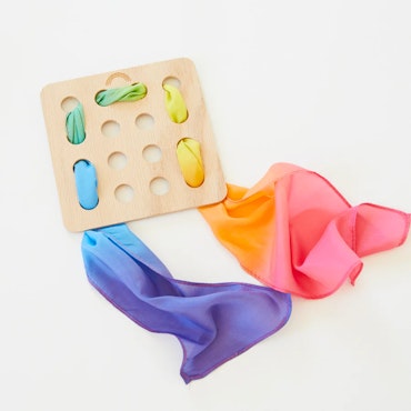 Liten vävram med sidentyg  - från Sarah's Silks