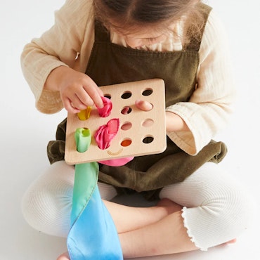 Liten vävram med sidentyg  - från Sarah's Silks