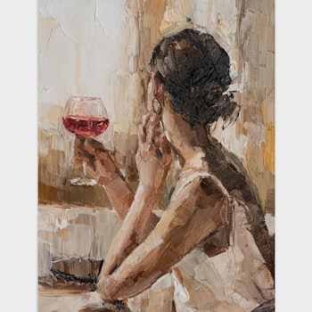 Poster - Woman whith wine glass