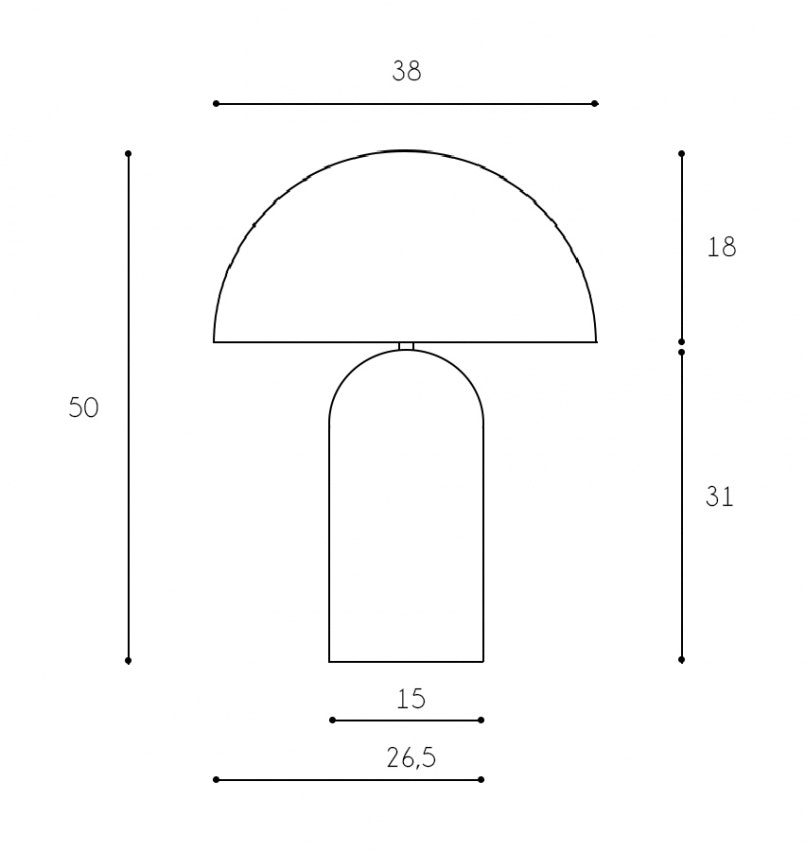 Bolux Bordslampa Vit