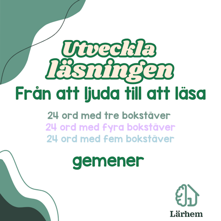 Läs & färglägg - Gemener