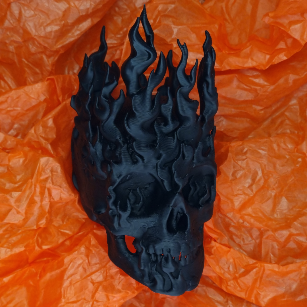 Burning skull