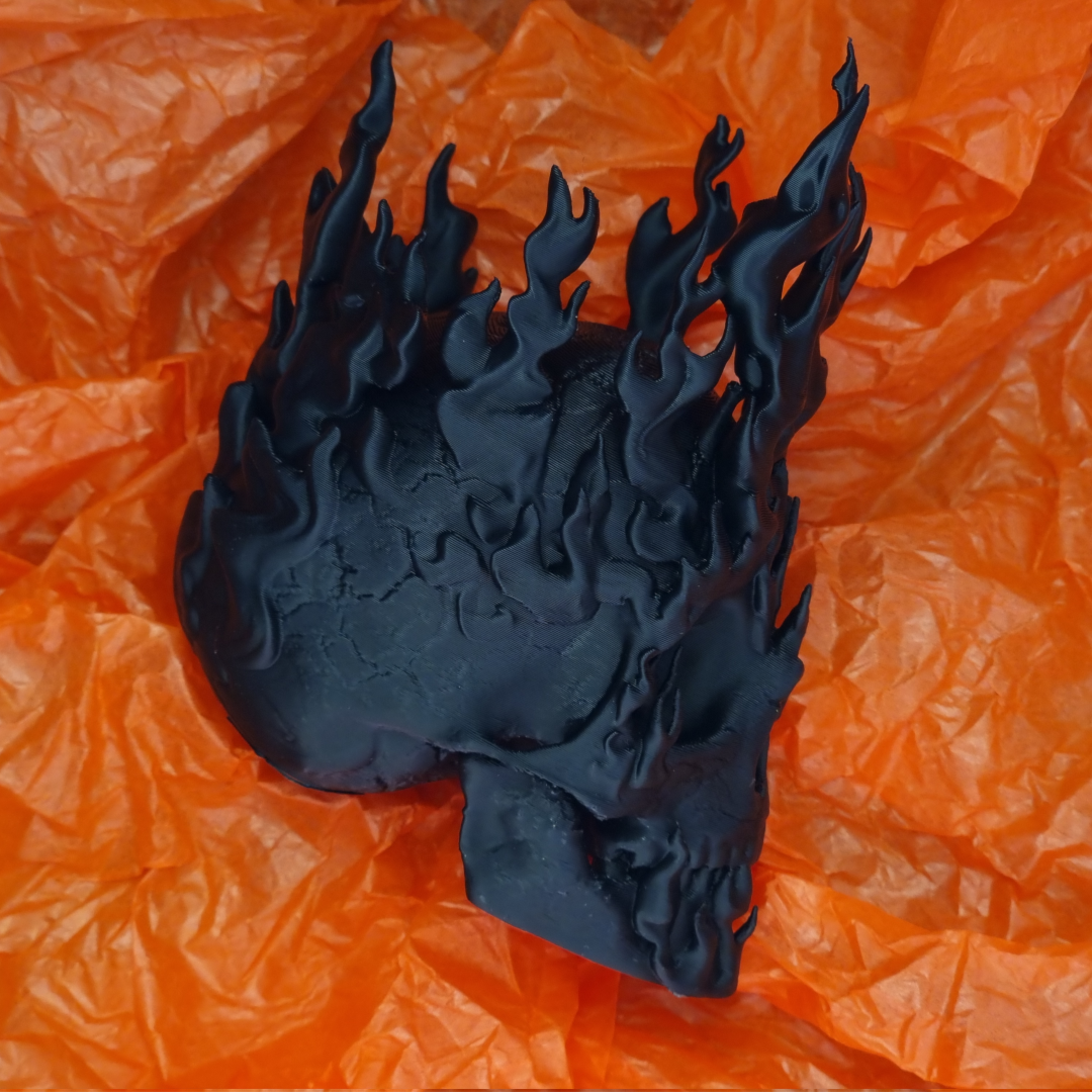 Burning skull