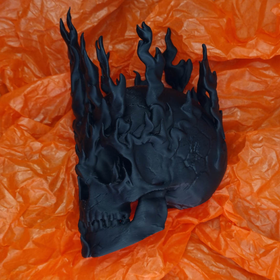 Burning skull