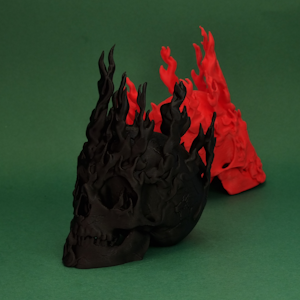 Burning skull