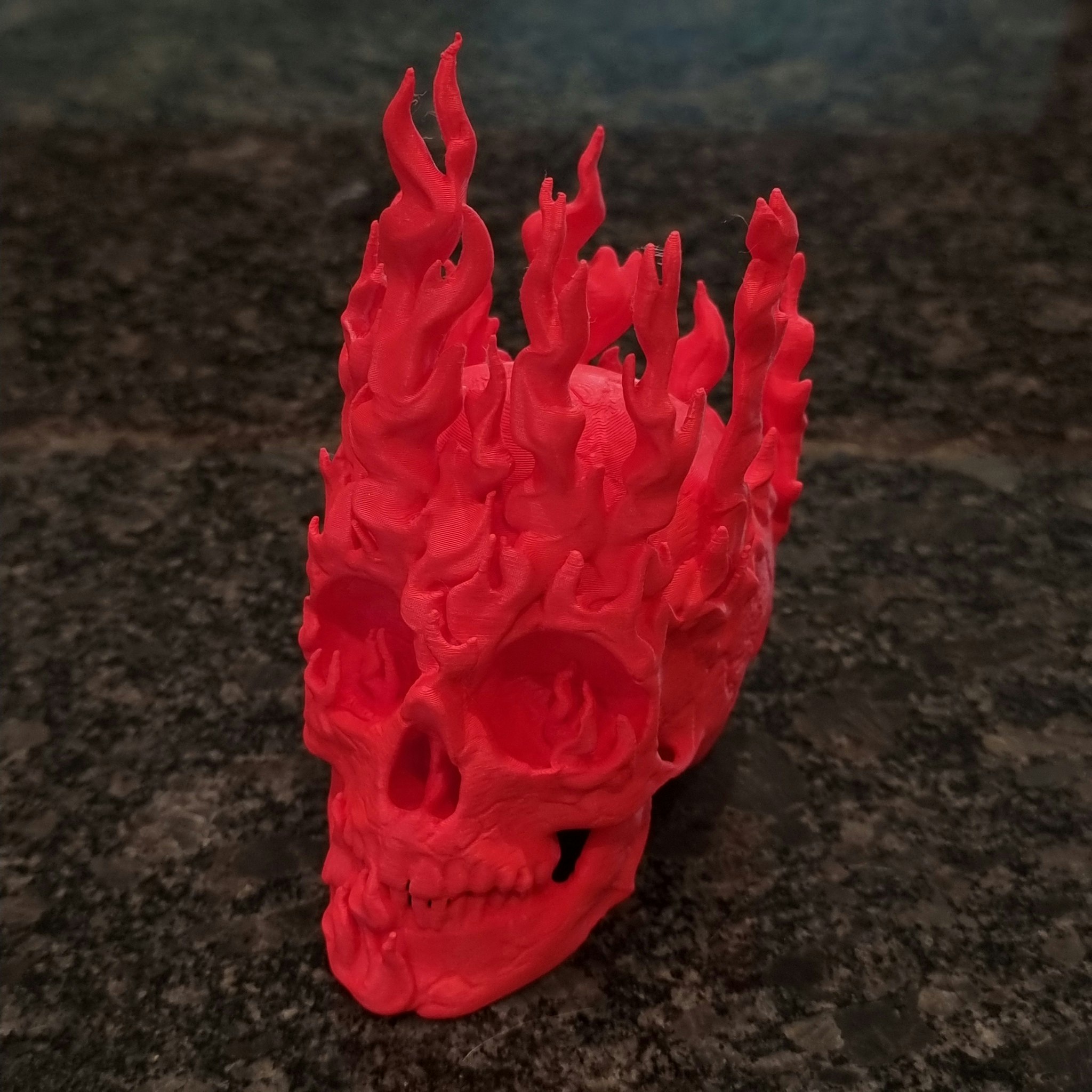Burning skull