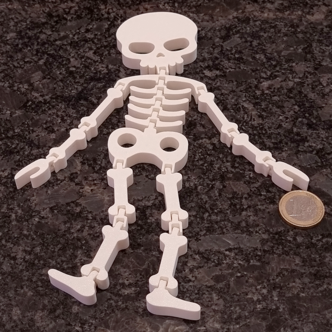 Flexible 3D-Printed Skeleton in PLA – Ideal for Spooky Season