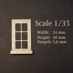 Window set in scale 1/35 - 4 pieces