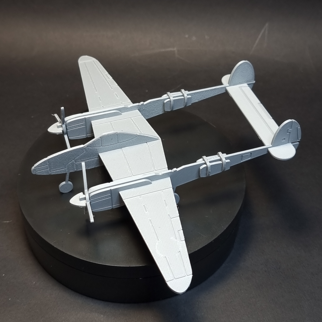 Lockheed P-38 Lightning -3D printed simple building model