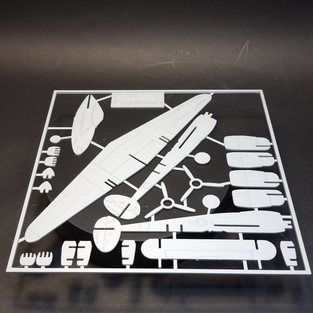 Lockheed P-38 Lightning -3D printed simple building model