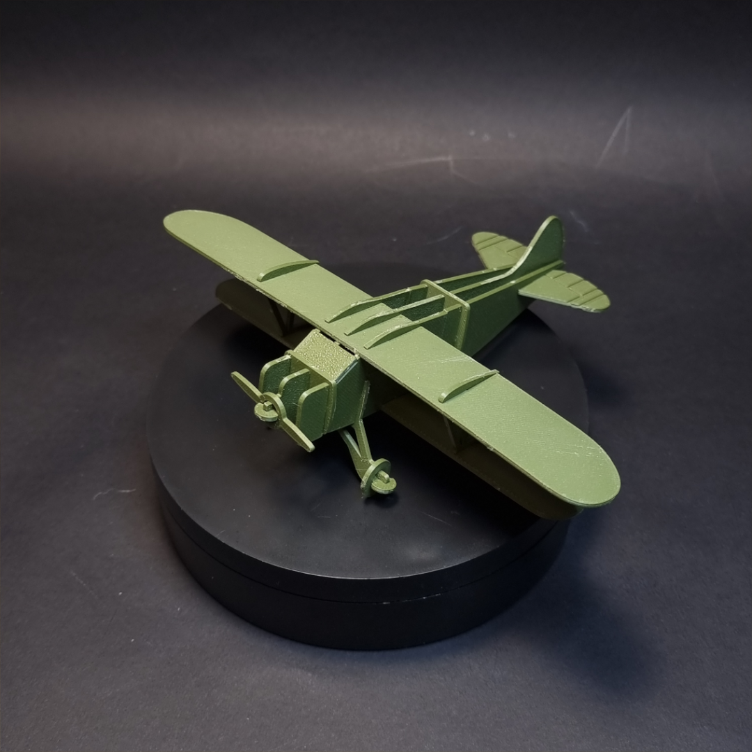 Biplane Waco YKS-6 - 3D-printed simple build model