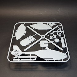 Helicopter Airbus H135 - 3D printed simple construction model