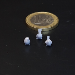 Set med 3 miniatyrfåglar