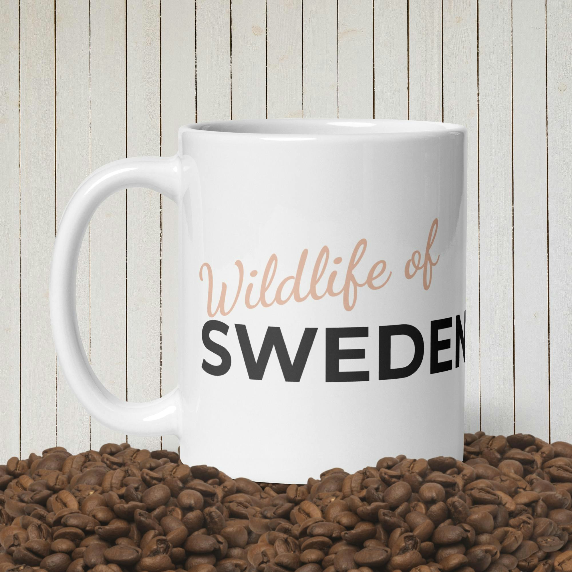 Moose and Flowers - Wildlife of Sweden mug
