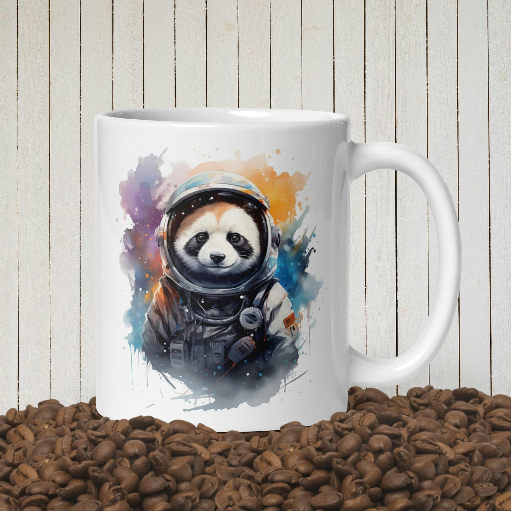 Panda-naut Mug | Cute Red Panda Design | Customizable Text | Perfect for Animal Lovers