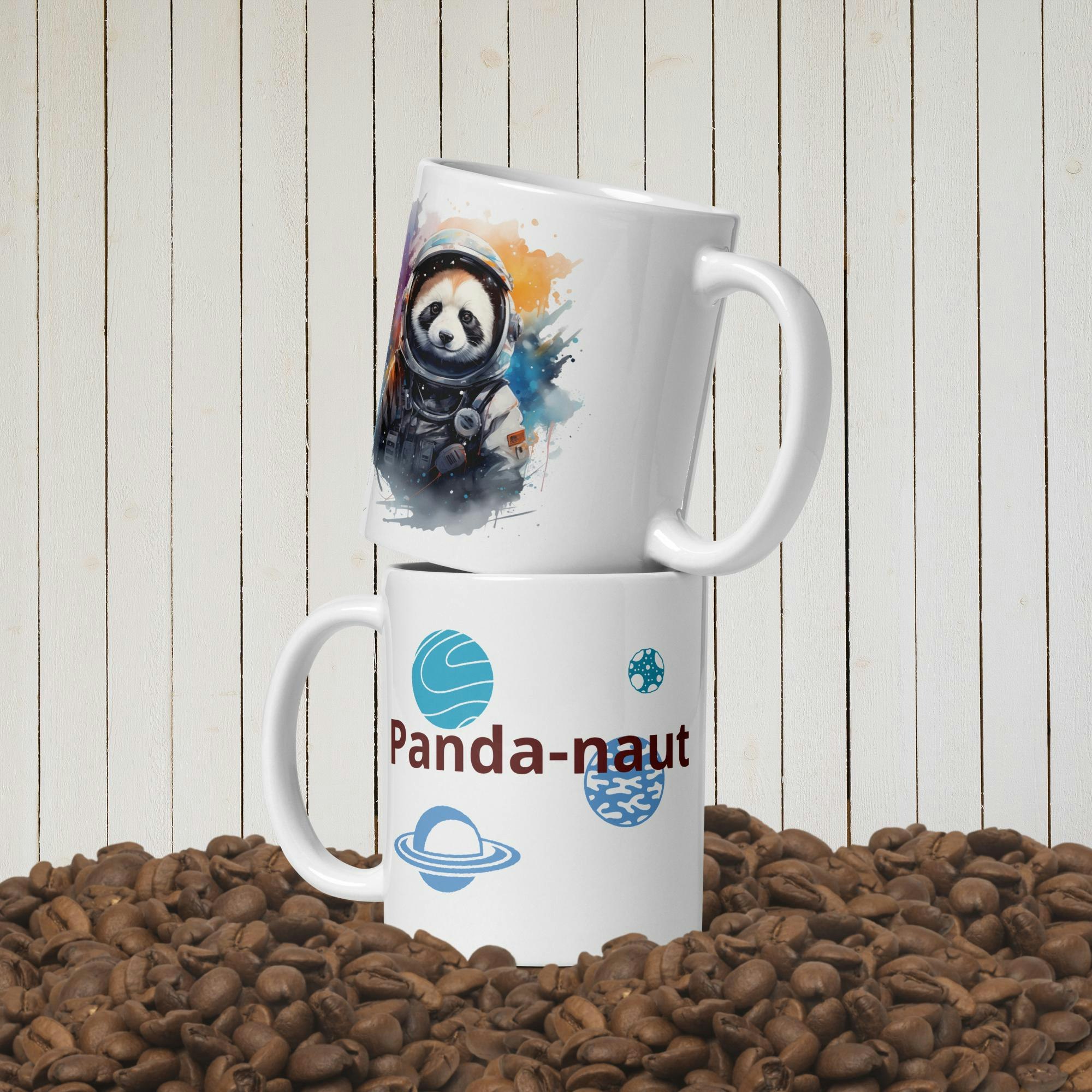 Panda-naut Mug | Cute Red Panda Design | Customizable Text | Perfect for Animal Lovers