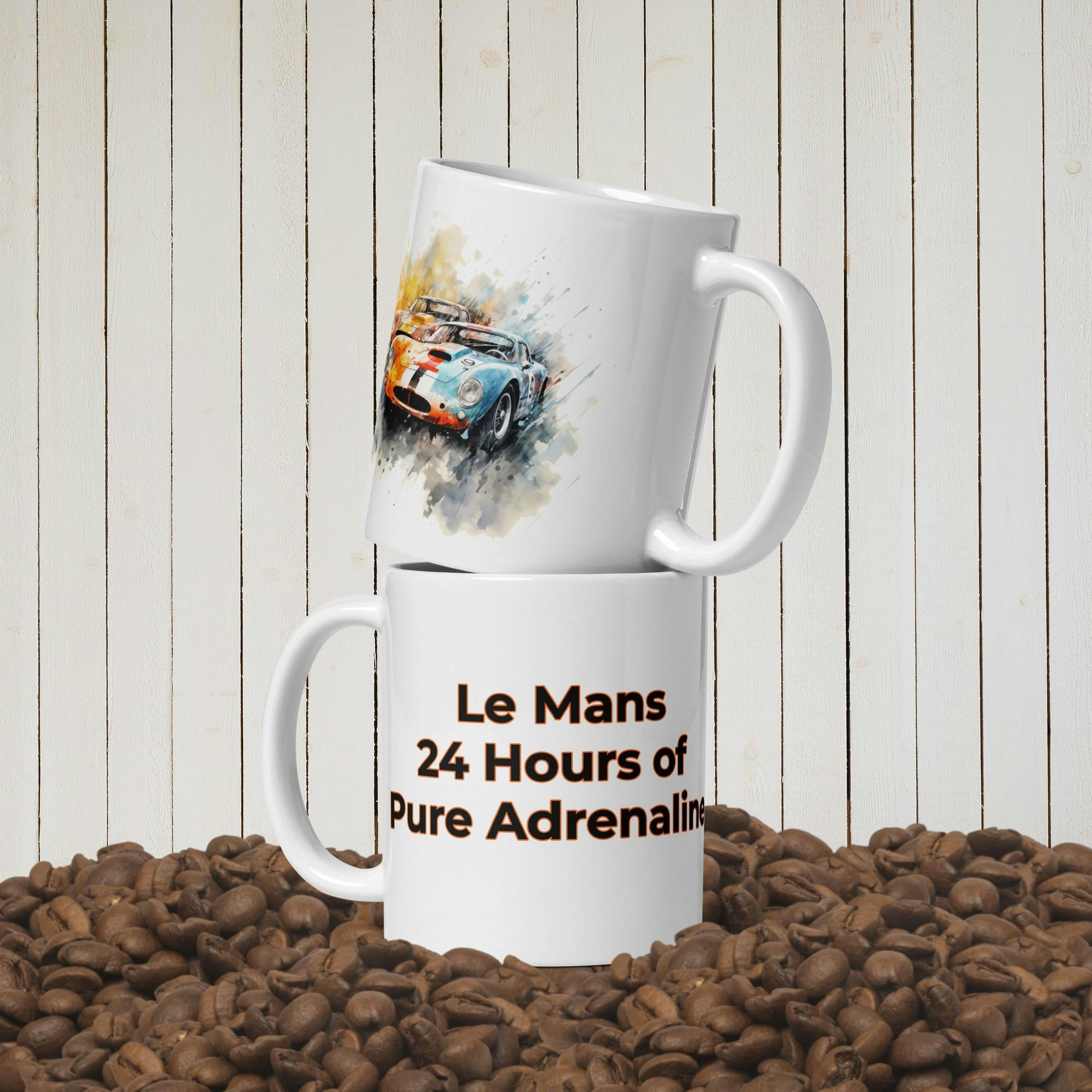 Le Mans 24 Hours Mug | Pure Adrenaline Design | Customizable Text | Perfect for Motorsport Fans