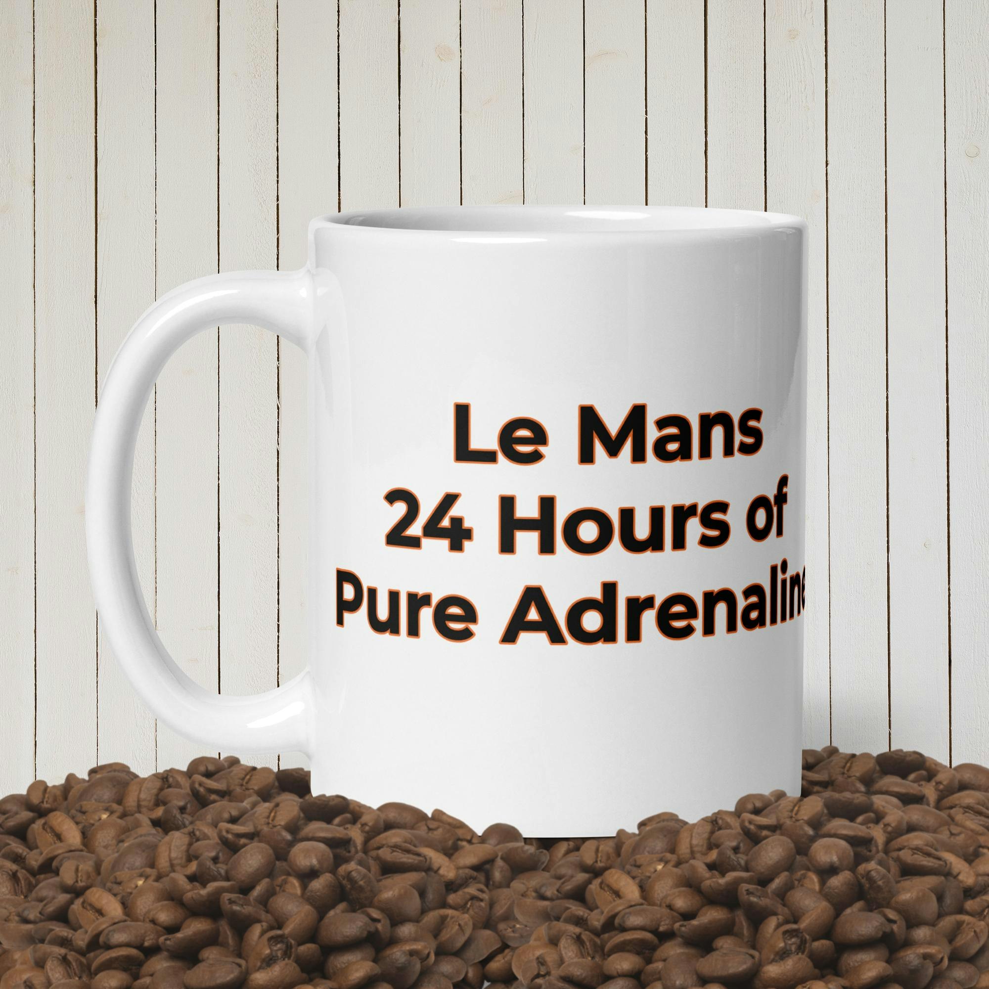 Le Mans 24 Hours Mug | Pure Adrenaline Design | Customizable Text | Perfect for Motorsport Fans