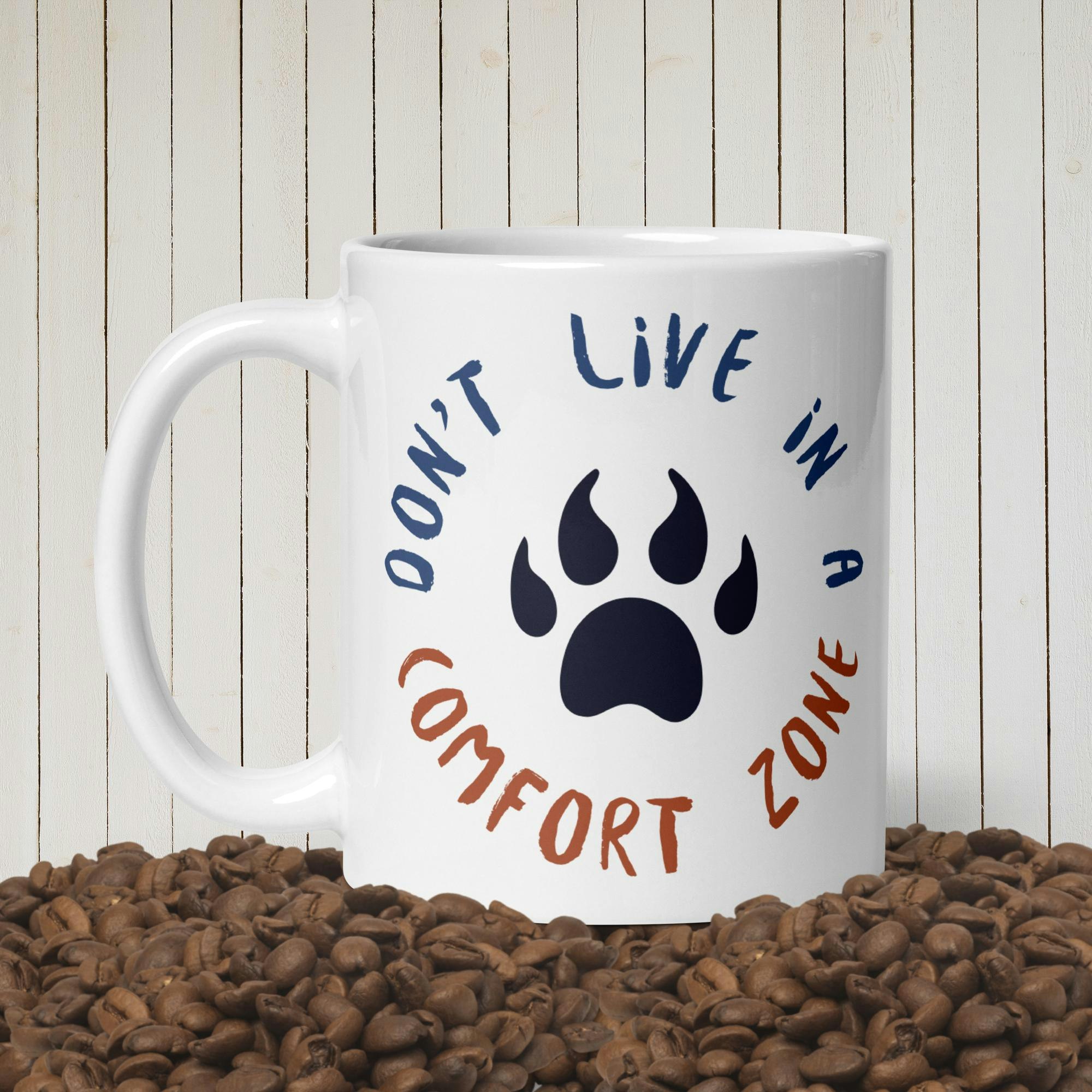 TigerMarine Mug | Don't Live in Comfort Zone | Customizable Text | Warhammer-Inspired Design
