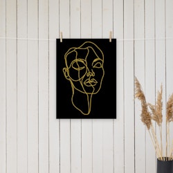 Abstrakt kvinnligt ansikte poster