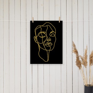 Abstrakt kvinnligt ansikte poster
