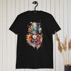 Kvinnlig Galna Hattmakare inspirerad T-shirt